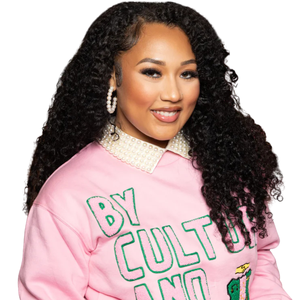 AKA Sorority Inc By Culture and By Merit Sweat-shirt rose en chenille pour femme, haut à col rond brodé de lettres grecques, de qualité supérieure - Product Image 4