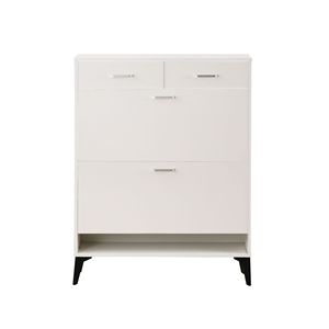 Scarpiera Moderna Autoportante con 2 Cassetti Ribaltabili, Organizzatore di Grandi Dimensioni con 2 Cassetti - Product Image 4