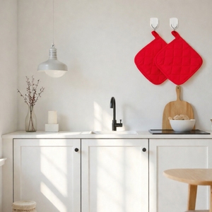 Porta ollas acolchado de algodón de primera calidad, resistente al calor, duradero, reutilizable, esencial para la cocina. - Product Image 1