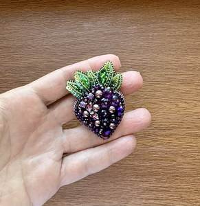 Broche de luxe brodée de perles, faite à la main, décorative, élégante, florale, pour robes et vestes U - Product Image 6