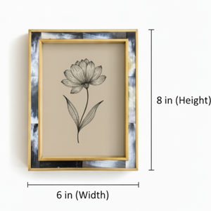 Cadre photo rectangulaire moderne en laiton avec incrustation de corne, écologique, pour affichage mural et sur table, décoration intérieure - Product Image 4