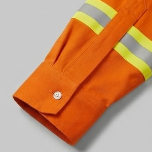 เสื้อเชิ้ตทำงานผู้ชายคุณภาพสูง สีพื้น ปิดกระดุม ระบายอากาศได้ดี สะท้อนแสงได้ดี ได้รับมาตรฐาน CE ปรับแต่งได้ตามต้องการ - Product Image 4