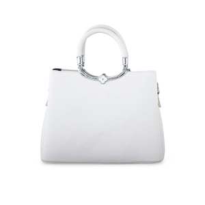 <b>White</b> P36257 Formal Evening <b>Bag</b> with <b>Hand</b> Strap Elegant and Stylish - Product Image 1