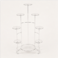 Support à plantes en bois moderne avec étagères circulaires pour plantes vertes d'intérieur, design minimaliste, décoration intérieure