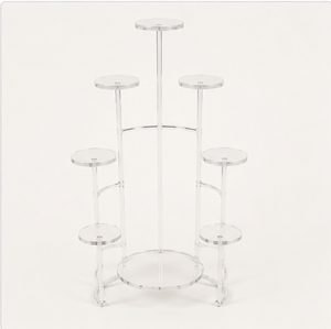 Support à plantes en bois moderne avec étagères circulaires pour plantes vertes d'intérieur, design minimaliste, décoration intérieure - Product Image 5