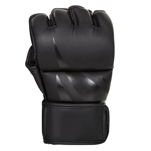 Half Finger PU Training Gloves with Adjustable Hook-and-Loop Wrist <b>Strap</b> Lightweight for Boxing & MMA Unisex - Product Image 1