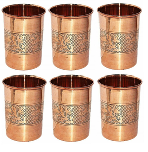 Verre à boire en cuivre de qualité supérieure avec finition miroir et base robuste, idéal pour la cuisine à domicile ou comme option de cadeau écologique. - Product Image 4