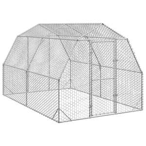 Grand enclos à poules durable en acier galvanisé, cage à animaux robuste et de grande taille - Product Image 1