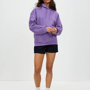 Womens for Oversized Hooded Sweatshirt 100% Cotton Fleece Full Sleeve Kangaroo Pocket Winter Wear IBRATEX International Lined - Product Image 1