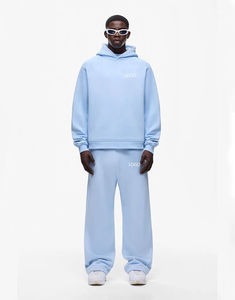 Conjunto de Sudadera con Capucha y Pantalones Jogger de Forro Polar Grueso, Estampado Personalizado, con Logotipo Personalizado, Transpirable, Tallas Grandes, Estilo Urbano de Invierno - Product Image 6