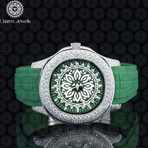 Reloj de Lujo para Hombre Charm Jewells, Acero Inoxidable, Esfera de 40 mm, Correa de 20 mm, Bisel con Diamantes, Cierre Oculto con Botón, Movimiento Mecánico - Product Image 1