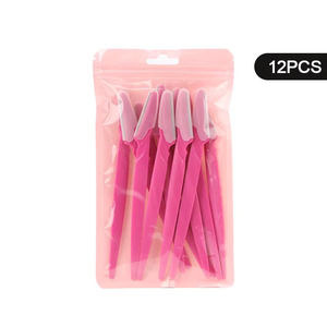 Juego de 12 Depiladores Faciales de Color Rosa, Depiladora de Cejas, Recortadora y Afeitadora Facial para Mujeres y Hombres con Cubierta Protectora - Product Image 1