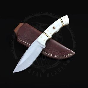 Cuchillo de supervivencia de acero inoxidable a precio de fábrica para caza con mango de madera de rosa, cuchillo de hoja fija de hoja gruesa con funda - Product Image 4