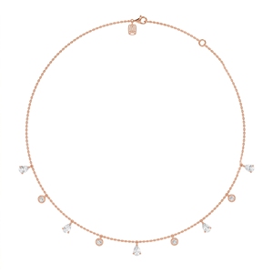 Collier de luxe Valerie en argent sterling 9KT, 10KT, 14KT, 18KT avec diamants de laboratoire à taille mixte, bijou haut de gamme, cadeau pour femme - Product Image 4