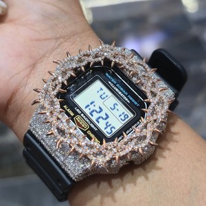 Iced Out Moissanite Quartz <b>Watch</b> Digital Display Diamond Encrusted Wristwatch Unisex Custom Sample Design - Product Image 3