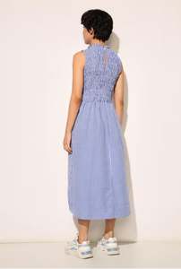 ชุดเดรสแม็กซี่ผ้าลินินแขนกุดทรงโอเวอร์ไซส์สำหรับผู้หญิง ดีไซน์ระบายชายกระโปรง สวยหรูเหมาะสำหรับใส่ในชีวิตประจำวัน - Product Image 5