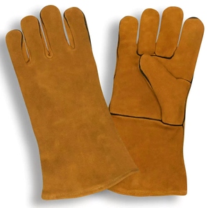 Gants de soudure en cuir de vachette de qualité supérieure, résistants aux flammes, pour travaux lourds, lutte contre les incendies, construction, barbecue - Product Image 5