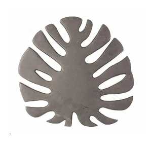 Posavasos de Metal con Diseño de Hoja de Monstera Negra, Resistente al Calor, para Ollas Calientes, Protector de Mesa - Product Image 1