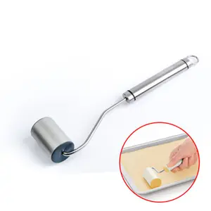 Adjustable Kitchen Stainless Steel Rolling Pins Non-Stick Metal Dough Roller Stick for Baking Pizza Pie Cookie Pastry