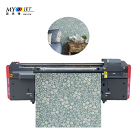 Imprimante jet d'encre hybride UV Myjet 1860b G5, nouvelle imprimante automatique à encre UV Ricoh 1,8 m pour cuir et étiquettes, hybride plat/rouleau-à-rouleau