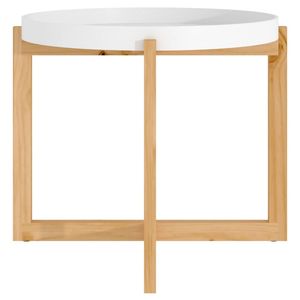 Small Durable <b>White</b> Engineered Wood and Solid Pine <b>Coffee</b> <b>Table</b> New and Versatile - Product Image 4