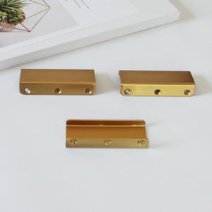 Poignée de tiroir en alliage de zinc en forme de L moderne pour armoires de cuisine, placards et meubles de salle de bain - Product Image 4