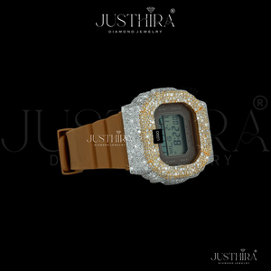 Reloj de Plata de Lujo con Incrustaciones de Diamantes de Moissanita VVS y Cuarzo, con Correa de Goma de Acabado Premium, para Regalo de Boda o Compromiso, Unisex - Product Image 3