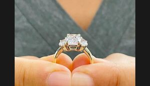 แหวนเพชร CVD รับรองโดย IGI แหวนเพชรเพาะเลี้ยงในห้องปฏิบัติการ รูปทรงคุชชั่นและฮาล์ฟมูน แหวนแต่งงานเพชรสร้างในห้องปฏิบัติการ - Product Image 5