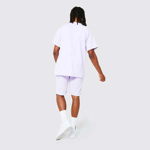 Nouveaux ensembles de polos décontractés pour hommes, ensembles de survêtements personnalisés, t-shirt et short pour hommes - Product Image 4