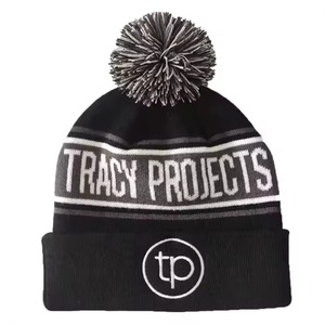 Gorros Deportivos de Punto con Pompones de Diseño, Gorros de Invierno con Puño Acanalado, Gorro Personalizado con Logotipo Bordado - Product Image 5