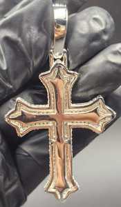 Colgante Cruzado con Incrustaciones de Diamantes, Colgante de Plata 925, Colgante de Hip Hop, Colgante Religioso, Joyería Cristiana, Regalos Bapistam - Product Image 5