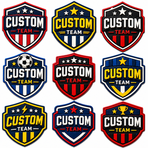 Medalla de PVC Suave Personalizada con Insignia Cosida y Cinta para Clubes de Fútbol, Eventos Deportivos, Premios de Equipo y Uso en Prendas - Product Image 3