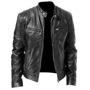 Veste de moto en cuir de haute qualité vestes en cuir pour hommes en détresse hommes à la mode veste en cuir personnalisée 2026 - Product Image 4
