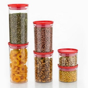Recipientes Herméticos De Almacenamiento De Alimentos Con Tapa 5 Recipientes De Plastico Transparente Para Cereales Harina Con Tapas De Facil