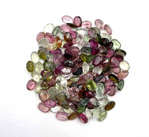 Lot de pierres précieuses naturelles multi-tourmalines, taille ovale, 5*7 mm, 6 carats, pour la création de bijoux - Product Image 4