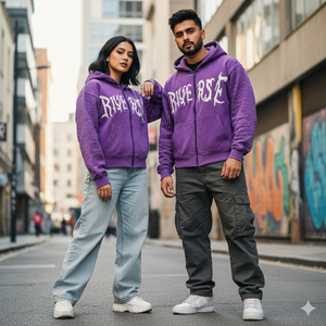Sweats à capuche personnalisés avec fermeture éclair, 100 % coton molletonné, broderie 3D, strass, respirants, streetwear d'hiver, faible MOQ - Product Image 1