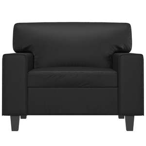 Sillón Grande Rectangular de Piel Sintética Negra para Sala de Estar - Product Image 3