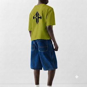 Camiseta de Alta Calidad para Hombre, 100% Algodón, Estilo Casual, Corte Holgado, Personalizada con Serigrafía, Azul Marino, Manga Corta, Secado Rápido - Product Image 3