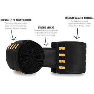 2025 réglable Powerlifting genou enveloppes élastique Bandage jambe Compression genou soutien sangles sport sécurité pour Gym haltérophilie - Product Image 3