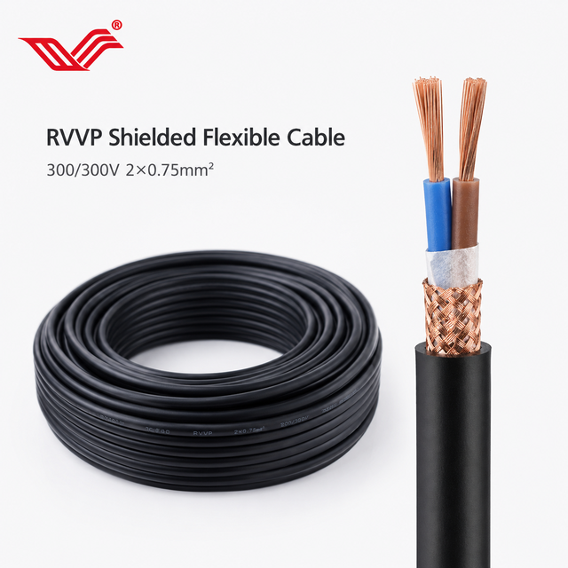 RVVP Shielded Flexible Cable 300/300V Copper Braided Control Cable for Security Alarm and DB Board Wiring
