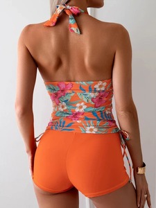 Vigoshely 2026 Conjunto de Tankini Estampado Halter para Mujer, Traje de Baño de Cintura Alta, Sexy, Push Up, Biquini sin Espalda - Product Image 2