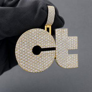 Custom Fully Iced 925 <b>Silver</b> <b>Initial</b> Letter Pendant Fine Luxury Hip Hop Style Logo Charms Moissanite Diamond <b>Necklace</b> for Unisex - Product Image 6