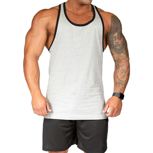Chaleco Largo Deportivo de Punto Informal para Hombre, Diseño Moderno, Color Blanco, Ropa Deportiva, 220 GSM, Camisetas sin Mangas de Verano para Hombre - Product Image 4