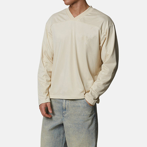 Camiseta Deportiva Hawk Eye ST-TS-301 para Hombre, Cuello en V, Manga Larga, Tejido de Poliéster, Transpirable, Corte Regular, Color Sólido, Estilo Casual - Product Image 4