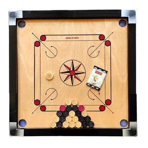 Juego de Carrom con Palo de Impacto, Monedas y Polvo de Pulido, Tamaño Completo, 26 Pulgadas, el Mejor Juego de Madera para Interiores para Todas las Edades - Product Image 3