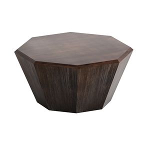 31.5 \ "tavolino ottagonale in legno di noce nero per soggiorno camera da letto - Product Image 6