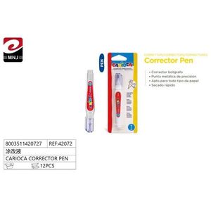 Penna correttore Carioca 12 pezzi, asciugatura rapida, punta di precisione per correzioni su carta - Product Image 1