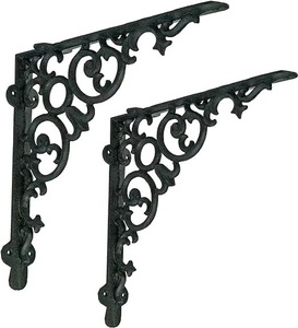 Unicorn Handicrafts Heavy Duty L Shaped Cast Iron Vintage Style Decorative <b>Shelf</b> Bracket Customized Size Wall Hanging Metal Coat - Product Image 5
