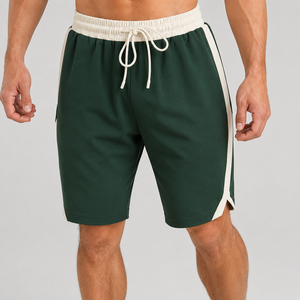 Shorts de sport pour hommes personnalisés en gros, avec bande latérale contrastante et cordon de serrage, pour le fitness, le jogging et l'entraînement - Product Image 5