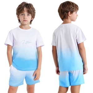 Ensemble de sport pour garçons de 5 à 14 ans, tenue athlétique à séchage rapide, t-shirt avec poches, shorts, vêtements décontractés pour tous les jours, événements sportifs, course à pied - Product Image 2
